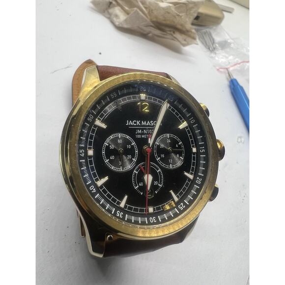 Jack Mason Nautical Chronograph Gray Dial Watch JM-N102-025 Has New Battery